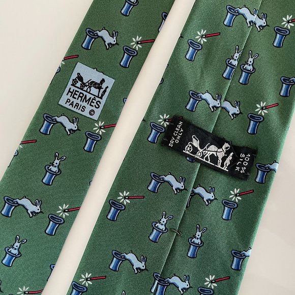 Hermes - Vintage Rabbit in Hat - Silk - Picture 4 of 4